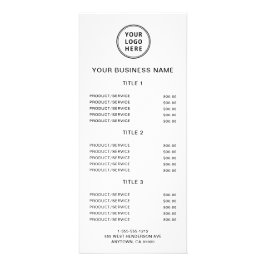 Publicitaria Tarjeta de Tarifa de Logotipo Empresarial Simple