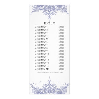 Publicitaria Tarjeta de tarifa de negocios - Toile Damask Swirl