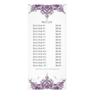 Publicitaria Tarjeta de tarifa de negocios - Toile Damask Swirl
