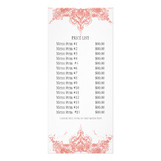 Publicitaria Tarjeta de tarifa de negocios - Toile Damask Swirl