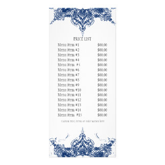 Publicitaria Tarjeta de tarifa de negocios - Toile Damask Swirl