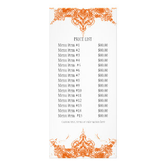 Publicitaria Tarjeta de tarifa de negocios - Toile Damask Swirl