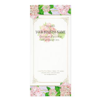 Publicitaria Tarjeta de tarifa de trabajo - Floral floral de hi