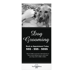 Publicitaria Tarjeta del estante de la preparación del perro -