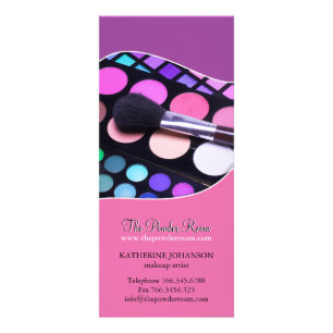 PUBLICITARIA TARJETA DEL ESTANTE DEL ARTISTA DE MAQUILLAJE