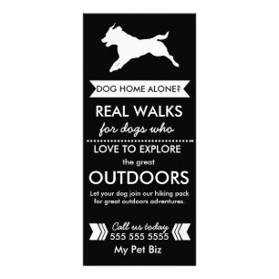 Publicitaria Tarjeta del estante del caminante del perro -