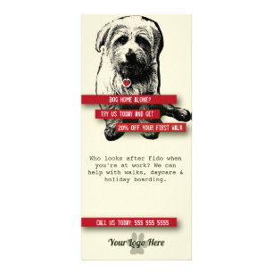 Publicitaria Tarjeta del estante del caminante del perro -
