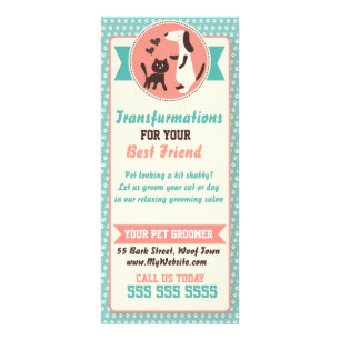 Publicitaria Tarjeta del estante del Groomer del mascota -