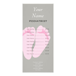Publicitaria Tarjeta del estante del Podiatrist o del pedicuro