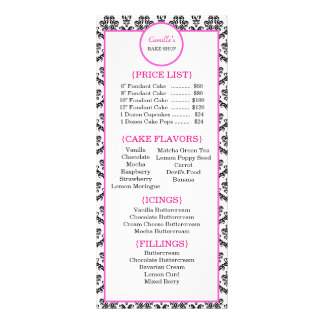 Publicitaria Tarjeta para cremallera de Damask rosa y Negro