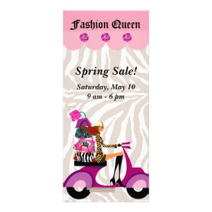 Publicitaria Tarjeta para cremallera de moda Scooter Woman Purg