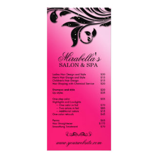 Publicitaria Tarjeta para cremallera Salon Leaf Floral Negro Ro