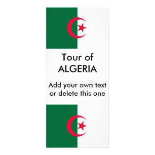 Publicitaria Tarjeta para rack con bandera de Argelia