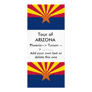 Publicitaria Tarjeta para rack con bandera de Arizona, EE.UU.