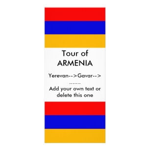 Publicitaria Tarjeta para rack con bandera de Armenia