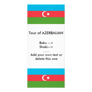 Publicitaria Tarjeta para rack con bandera de Azerbaiyán