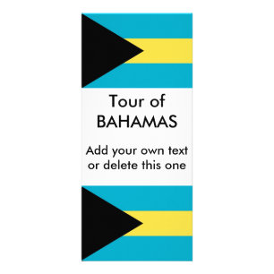 Publicitaria Tarjeta para rack con bandera de Bahamas