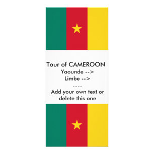 Publicitaria Tarjeta para rack con bandera de Camerún