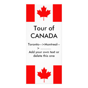 Publicitaria Tarjeta para rack con bandera de Canadá