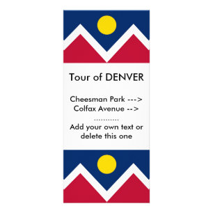 Publicitaria Tarjeta para rack con bandera de Denver, Colorado,