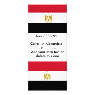 Publicitaria Tarjeta para rack con bandera de Egipto