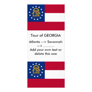 Publicitaria Tarjeta para rack con bandera de Georgia, EE.UU.
