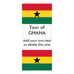 Publicitaria Tarjeta para rack con bandera de Ghana