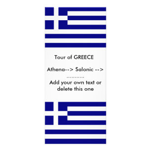 Publicitaria Tarjeta para rack con bandera de Grecia