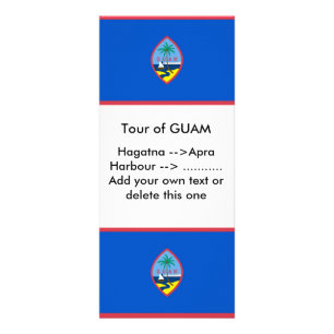 Publicitaria Tarjeta para rack con bandera de Guam, EE.UU.