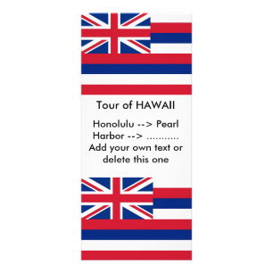 Publicitaria Tarjeta para rack con bandera de Hawaii, EE.UU.