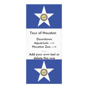 Publicitaria Tarjeta para rack con bandera de Houston, EE.UU.