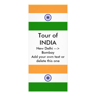 Publicitaria Tarjeta para rack con bandera de India