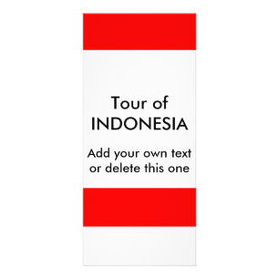 Publicitaria Tarjeta para rack con bandera de Indonesia