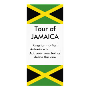 Publicitaria Tarjeta para rack con bandera de Jamaica
