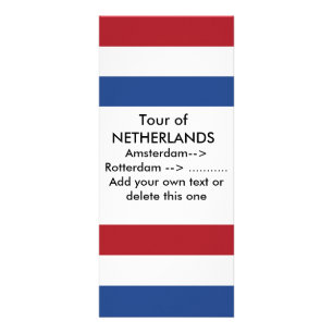 Publicitaria Tarjeta para rack con bandera de los Países Bajos