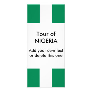 Publicitaria Tarjeta para rack con bandera de Nigeria