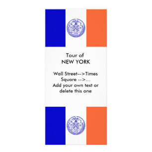 Publicitaria Tarjeta para rack con bandera de Nueva York, EE.UU