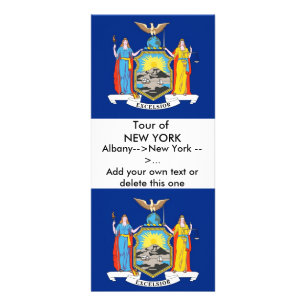 Publicitaria Tarjeta para rack con bandera de Nueva York, EE.UU