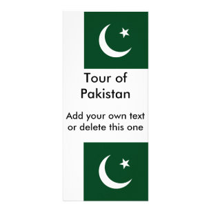 Publicitaria Tarjeta para rack con bandera de Pakistán