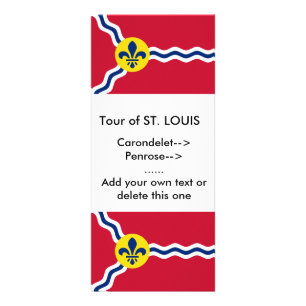 Publicitaria Tarjeta para rack con bandera de St. Louis, Missou