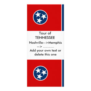Publicitaria Tarjeta para rack con bandera de Tennessee, EE.UU.