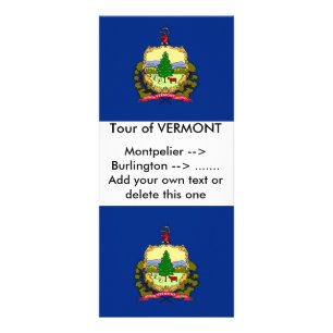 Publicitaria Tarjeta para rack con bandera de Vermont, EE.UU.