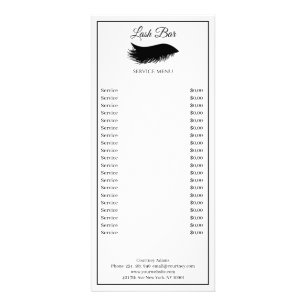 Publicitaria Tarjeta para rack de bandejas de ojos de salón