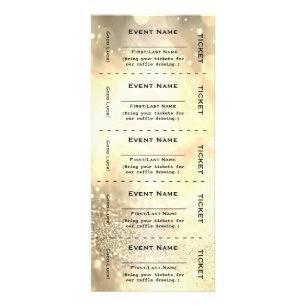 Publicitaria Tarjeta para rack de boletos Gold Raffle
