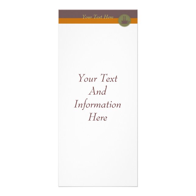 Publicitaria Tarjeta para rack de café caliente (Frente)