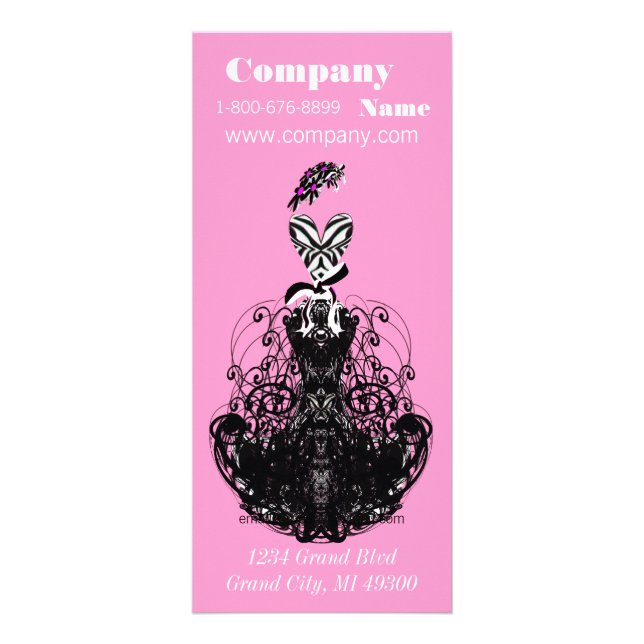 Publicitaria Tarjeta para rack de color (Frente)