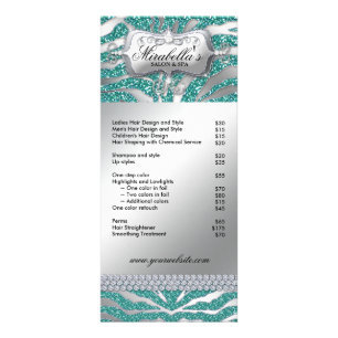 Publicitaria Tarjeta para rack de joyas Zebra Lujo Verde azulad