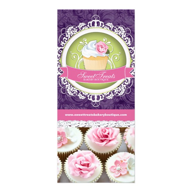 Publicitaria Tarjeta para rack de personalizable Cupcake Boutiq (Frente)
