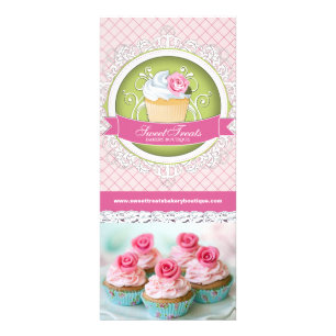 Publicitaria Tarjeta para rack de personalizable Cupcake Boutiq