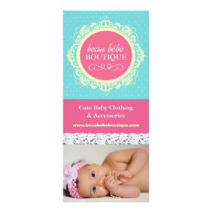 Publicitaria Tarjeta para rack de Personalizable lindo para beb